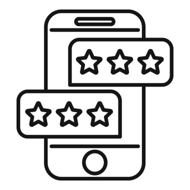 Akıllı telefon ikon ana hatları vektörü sıralaması. Madalya kalitesi. Kazanma başarısı