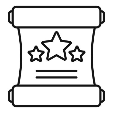 Üst düzey ikon ana hat vektörü. Madalya kazanan. Kazanma kalitesi