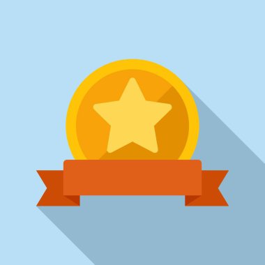 Yıldız markası büyükelçi ikonu düz vektör. Sosyal medya. Fotoğraf nişanı