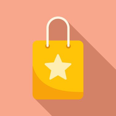 Marka çanta ikonu düz vektör. Sosyal medya. Ünlü sohbet.