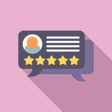 Marka büyükelçisi sohbet ikonu düz vektörü. Sosyal medya. Pazarlama