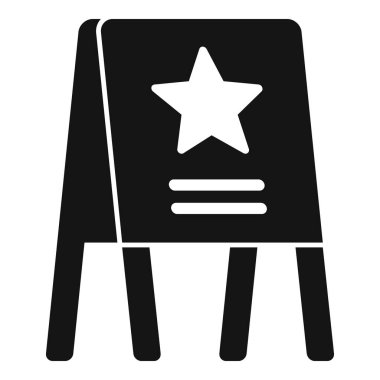 Marka simgesi basit vektör. Sosyal pazarlama. Kamu avukatı