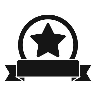 Yıldız markası büyükelçisi simgesi basit vektör. Sosyal medya. Fotoğraf nişanı