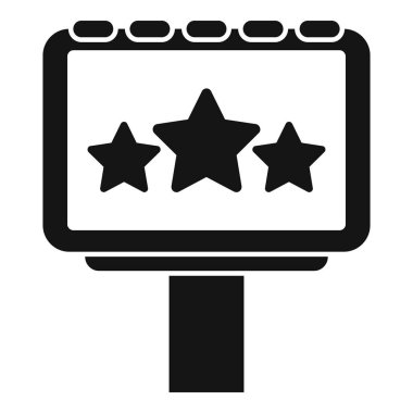 Marka reklam panosu simgesi basit bir vektör. Kamu medyası. Sohbet programı