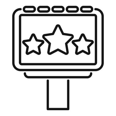 Marka reklam panosu ana hatları vektörü. Kamu medyası. Sohbet programı