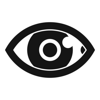 Göz değeri simgesi basit bir vektör. Tutku kültürü. Şirket odağı