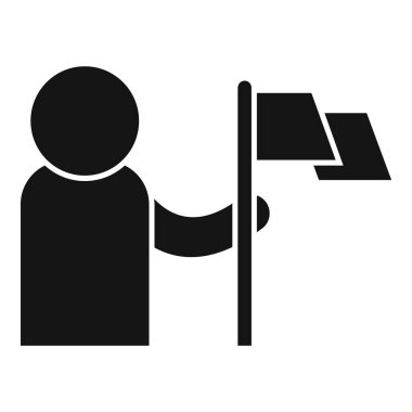 Bayrak hedef değer simgesi basit vektör. Temel amaç. Şirket hizmeti