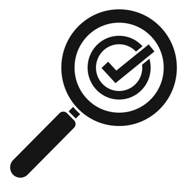 Müşteri simgesi basit vektörünü ara. Çekirdek değeri. Güven işi