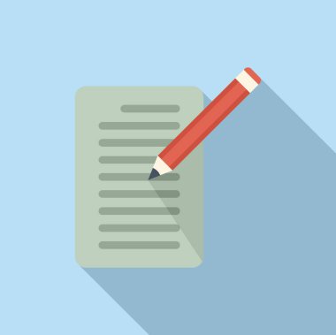 Teknik belge simgesi düz vektör yaz. Kağıt kılavuzu. Yardım projesi