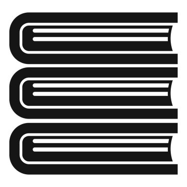 Teknik kitap yığın simgesi basit vektör. Veri desteği. Yardım raporu