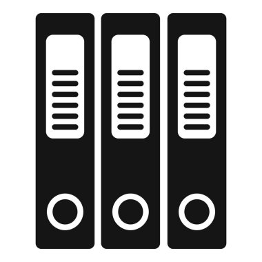 Ofis dizinleri simgesi basit vektör. İş kağıdı. Rapor takımı