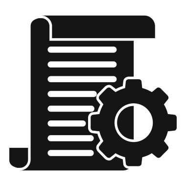 Vites proje simgesi basit vektörü. Kitap verileri. Yardım rehberi