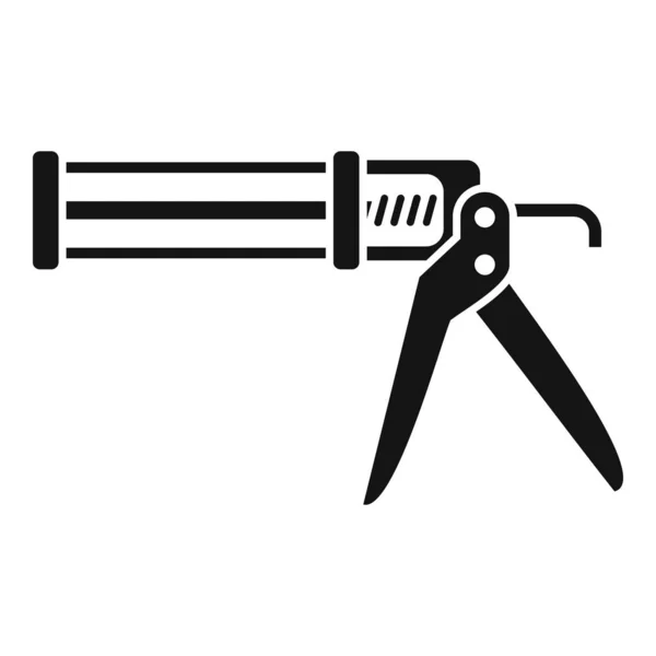 Thuis Siliconen Caulk Gun Icon Eenvoudige Vector Afdichtingsbuis Bouw Gebouw — Stockvector