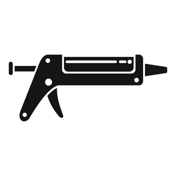 Industrie Silikonkessel Pistole Symbol Einfachen Vektor Kleberohr Siliziumbau — Stockvektor