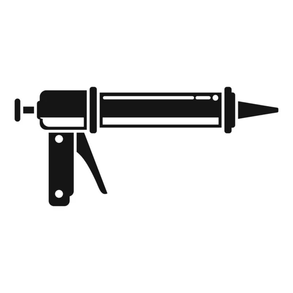 Artigianato Pistola Icona Semplice Vettore Tubo Silicone Costruzione Silicone — Vettoriale Stock