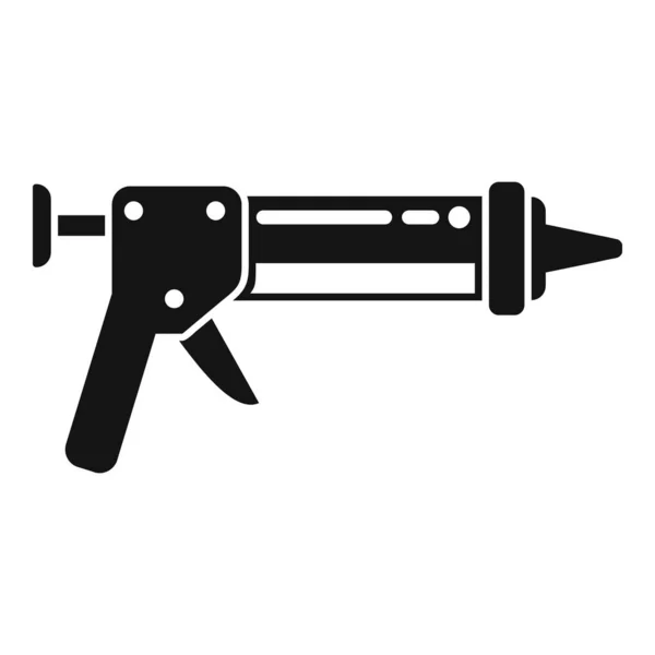 Піктограма Пістолета Кулемета Простий Вектор Силіконова Трубка Будівництво Будинку — стоковий вектор