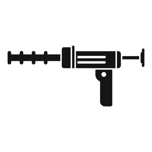 Jednoduchý Vektor Ikony Pistole Silikonová Trubice Stavební Dům — Stockový vektor