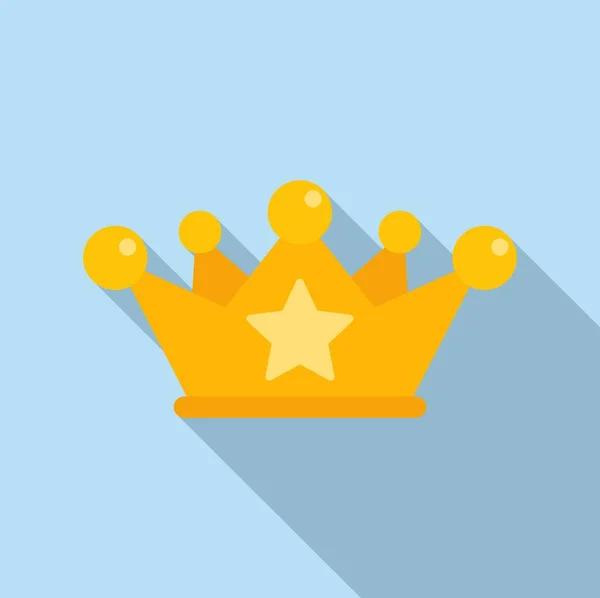 Krone Ranking Symbol Flachen Vektor Medaillengewinner Top Sieg — Stockvektor