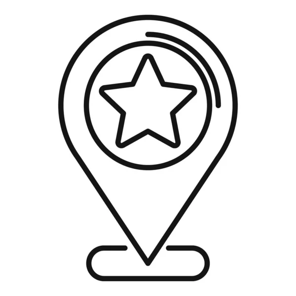 Icône Classement Vecteur Contour Médaille Top Victoire — Image vectorielle