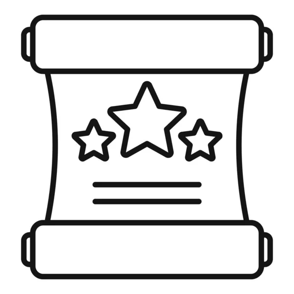 Top Ranking Symbol Umrissvektor Medaillengewinner Qualität Gewinnen — Stockvektor