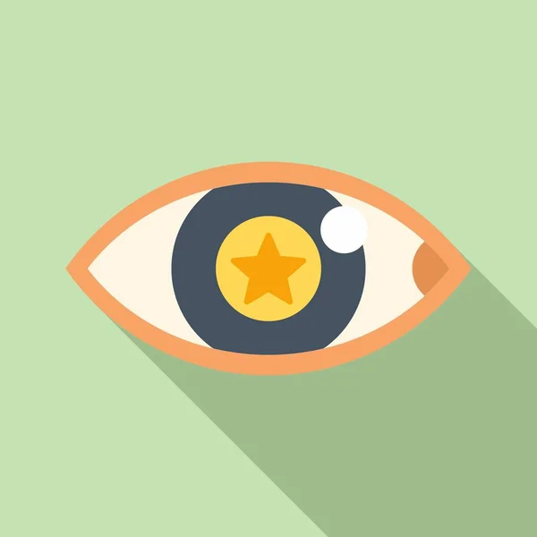 Eye Markenbotschafter Symbol Flachen Vektor Soziale Medien Geschenkgutachten — Stockvektor