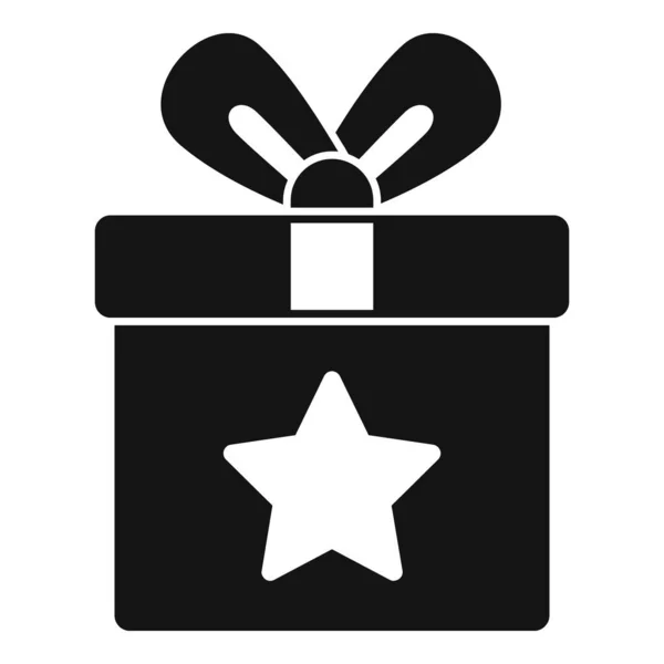 Marke Geschenk Box Symbol Einfachen Vektor Öffentliche Medien Digital Online — Stockvektor
