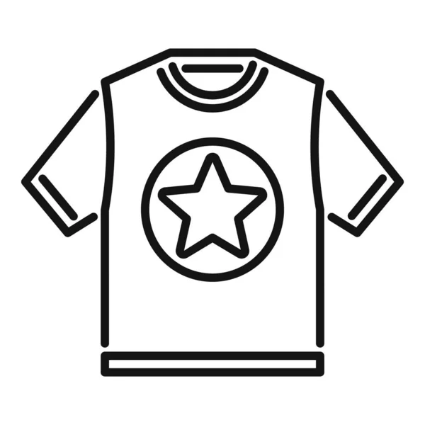 Marca Icono Camiseta Contorno Vector Redes Sociales Celebridad — Vector de stock