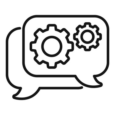 Mesaj teknik ikon ana hatları vektörü. İş kağıdı. Sayfa kitabı