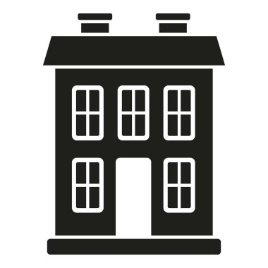 Cadı evi simgesi basit bir vektör. Ürkütücü hayaletler. Korkunç hayalet.