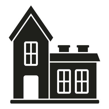 Ağaç evi simgesi basit vektör. Cadılar Bayramı gecesi. Castle korkusu