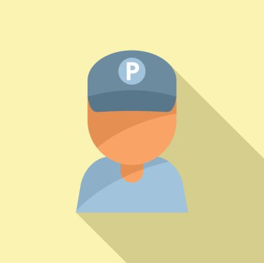 Park adamı simgesi düz vektör. Memleket. Taşıma bölgesi