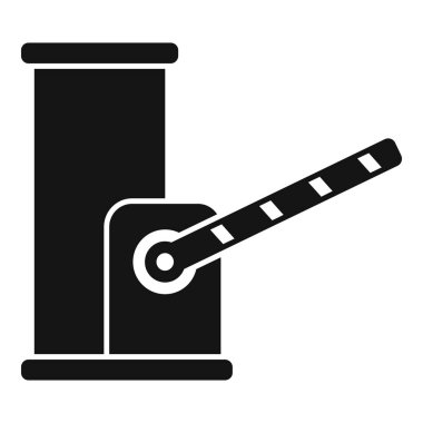 Güvenlik bariyeri simgesi basit bir vektör. Otopark. Boşluk bölgesi