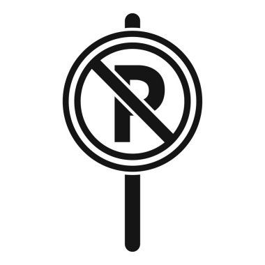 Park işareti simgesi yok, basit vektör. Park yeri. Güvenlik bölgesi