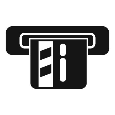 Kartla ödenmiş park simgesi basit bir vektör. Bariyer parkı. Bölge taşımacılığı