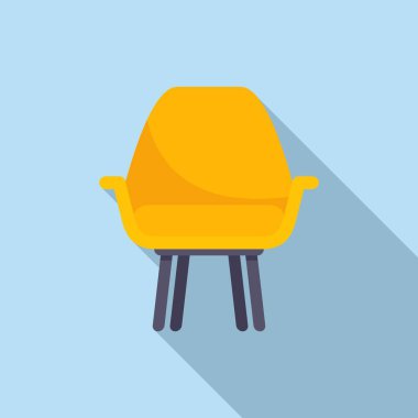 Modern sandalye ikonu düz vektör. İç mobilyalar. Rahat tasarım