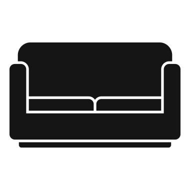 Tekstil kanepe ikonu basit vektör. İç mobilyalar. Lüks sandalye.