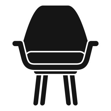 Modern sandalye simgesi basit vektör. İç mobilyalar. Rahat tasarım