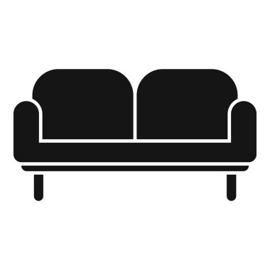 Yumuşak kanepe simgesi basit vektör. İç mobilyalar. Rahat tasarım