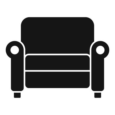 Koltuk simgesi basit vektör. Mobilya lüksü. Ev tasarımı