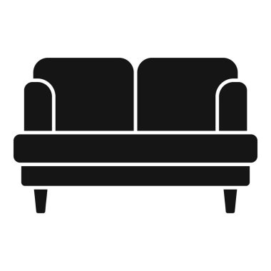 Yumuşak oda kanepe ikonu basit vektör. İç kısımlara seyahat et. Tatil bölgesi