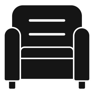 Ev koltuğu simgesi basit vektör. İç rahatlama. Koltuk biçimi