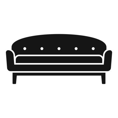 Lüks kanepe ikonu basit bir vektör. Oda mobilyası. Seyahat tasarımı