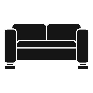 Yumuşak kanepe simgesi basit vektör. İç mekan. Rahatla VIP.