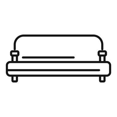 Kanepe ikonu taslak vektörü. Oda mobilyası. İç mekan