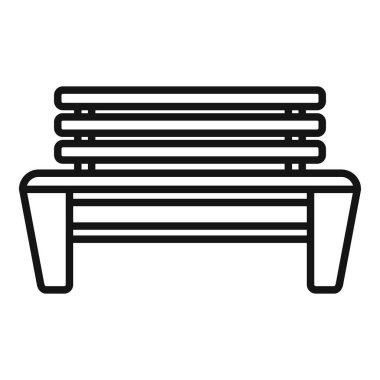 Rahatla, benç ikonu ana hatları vektörü. Koltuk tasarımı. Tatil hayatı