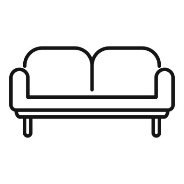 Yumuşak kanepe ikonu ana hat vektörü. İç mobilyalar. Rahat tasarım