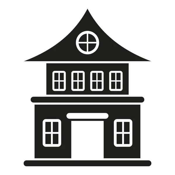 Mansion House Icon Simple Vector Creepy Horror Scary Building — Stock Vector