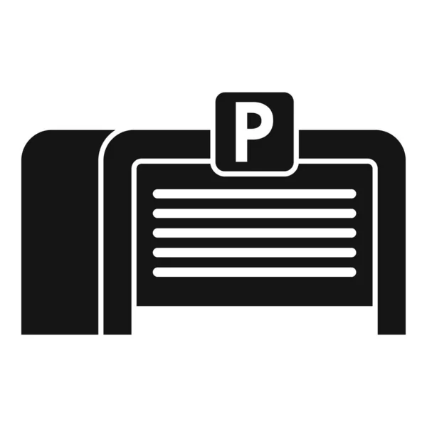 Πάρκινγκ Πόλη Γκαράζ Εικονίδιο Απλό Διάνυσμα Φράγμα Αυτοκινήτου Ζώνη Μεταφοράς — Διανυσματικό Αρχείο