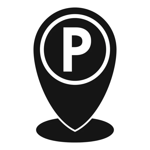 Parkplatzsymbol Einfacher Vektor Autowerkstatt Verkehrsort — Stockvektor