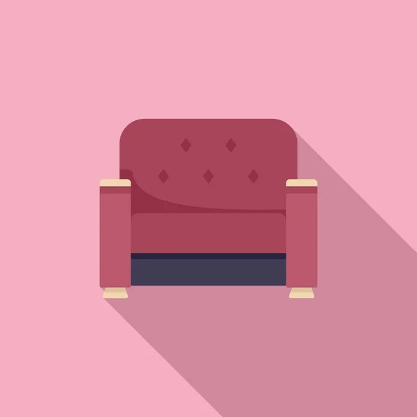 Sofa Relax Ikon Lapos Vektor Belső Bútorok Modern Személy — Stock Vector